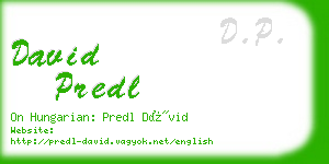 david predl business card